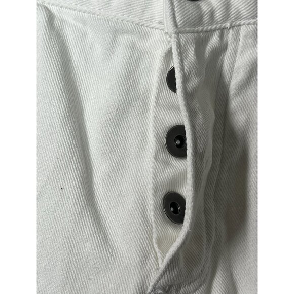 Sun + Stone White Jeans Men’s 31 Distressed Straight Leg Button Fly - Picture 5 of 14
